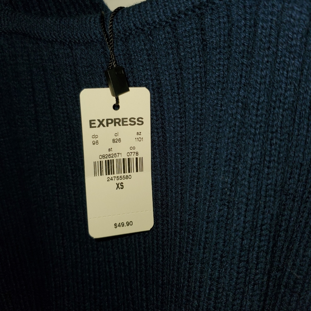 Ribbed sweater cami, blue - Picture 4 of 4